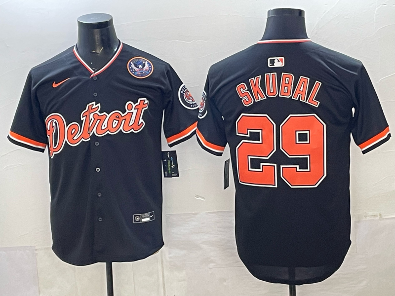 Men Detroit Tigers #29 Skubal black Game Nike MLB Jersey 2026008